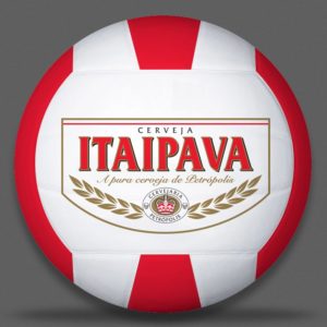 BOLA PERSONALIZADA VOLEI DE QUADRA PRAIA COM COSTURA - ITAIPAVA