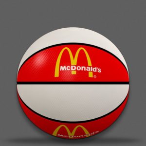 MINI BOLA PERSONALIZADA DE BASQUETE - MACDONALDS